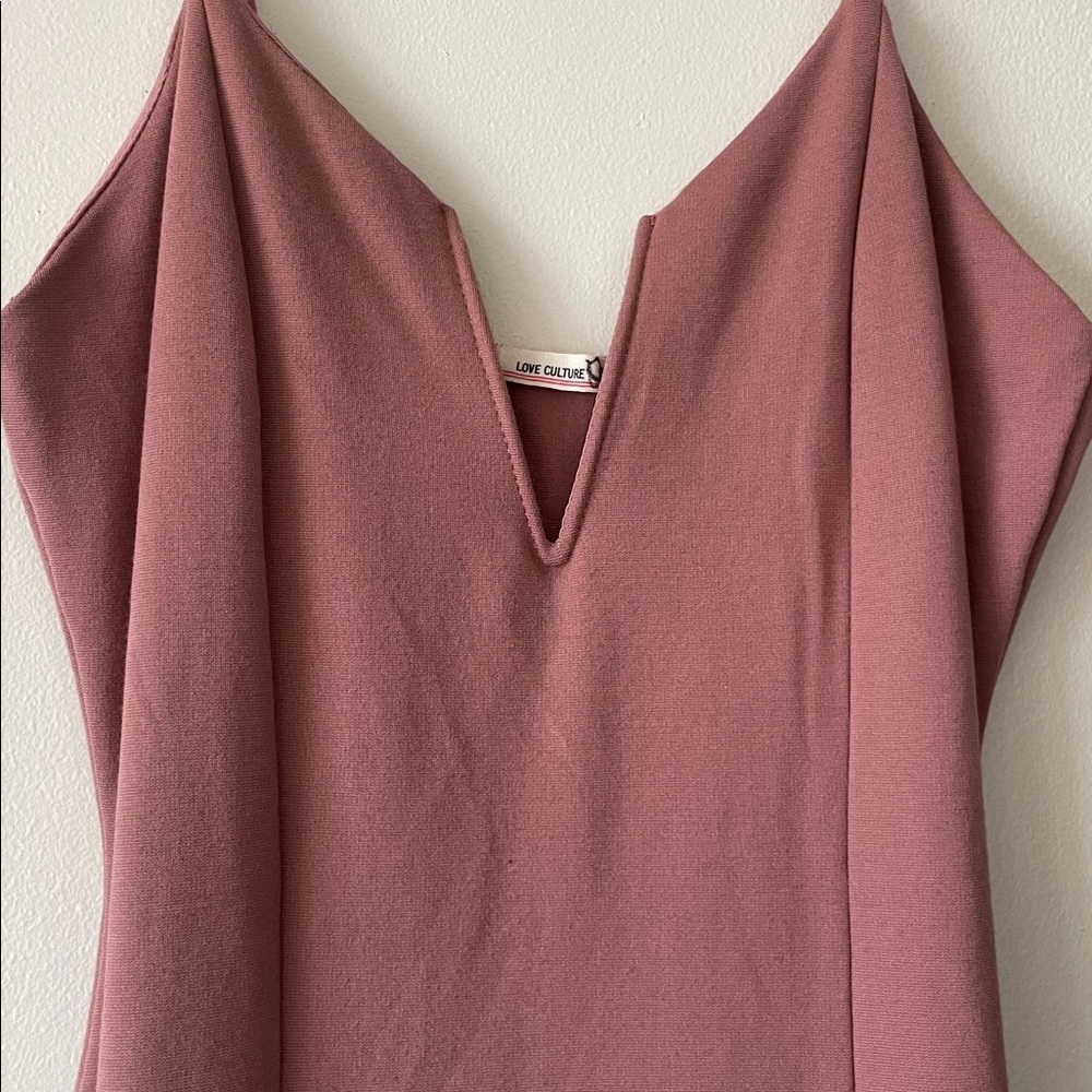 Love Culture|Deep Plunge Soft Girl Bodycon Midi Dress|Medium|Like New - Picture 3 of 6